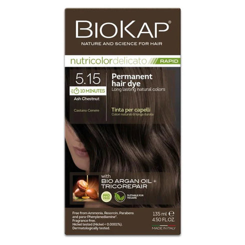 Deliato Rapid Natural Permanent Hair Dye 5.15 Ash Chestnut 135ml Matakana Pharmacy